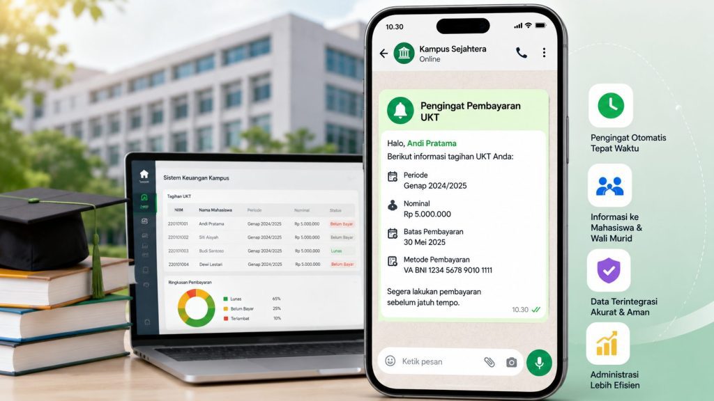 Digitalisasi Administrasi Kampus Cara Otomatis Kirim Pengingat UKT Mahasiswa